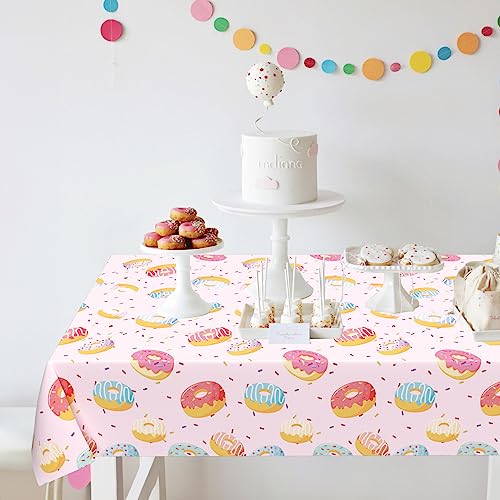 3Pcs Donut Tablecloth, Disposable Donut Party Decorations - color: Donut