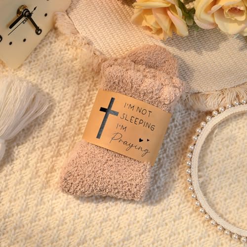 Fuzzy Socks for Women Mothers Day Self Care Book Lovers Christian Birthday Gifts - color: Pink