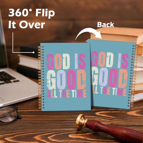 CFFJLHN God Is Good Journal Notebook, Christian Gifts for Women, Prayer Journal for Women & Men, Church Notes Journal, Scripture Hardcover Spiral Notebook 5.5x8.3 in - color: 17