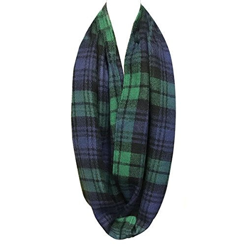 Wrapables Thick Knitted Winter Warm Infinity Scarf - color: Blue and Green