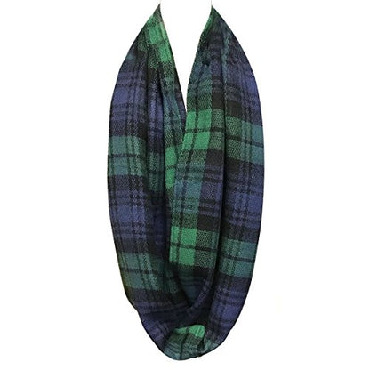 Wrapables Thick Knitted Winter Warm Infinity Scarf - color: Blue and Green
