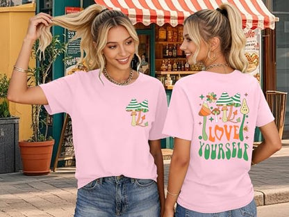 Womens Christian Shirts Funny Bible Verse Graphic T-Shirts Religious Faith Inspirational Short Sleeve Tee Tops - color: Pink1, size: X-Large