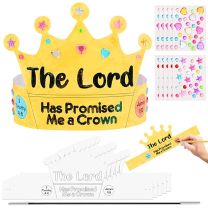 Christian Crown Craft Kit, DIY Paper Crafts to Decorate 18 Sets, VBS