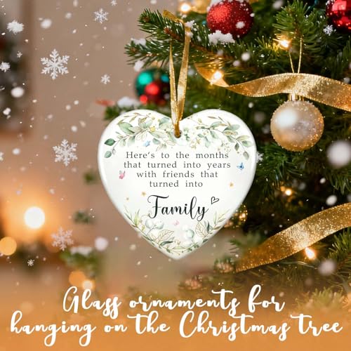 Friends Christmas Ornament - Best Friend for Women, Family, Bestie - Ceramic Friendship Ornament 2026 - color: Family05