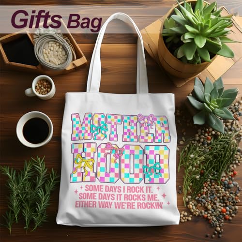 Mama Mom Tote Bag Mom Birthday Gifts Canvas Tote Bag, Reusable Canvas Shoulder Bags for Grocery Shopping, Beach 01 - color: Motherhood01