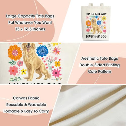Doreen's Boutique Aesthetic Canvas Handbag Tote Bag - style: Dog 2