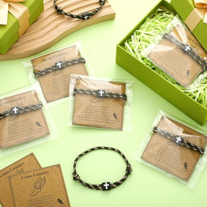 Tondiamo Cross Country Gift Bulk Runners Christian Cross Bracelets