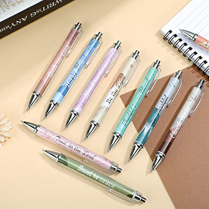 Tinlade 10 Pcs Christian Bible Verse Ballpoint Ink Pens,Boho - style: Bohemian