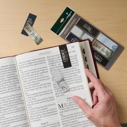 Christian Art Gifts Inspirational Magnetic Bookmark Pagemarker Set: Psalm 46:10 Scripture, Multicolor Designs & Encouraging Bible Verse Messages, Reading, Books, 6 Piece Set