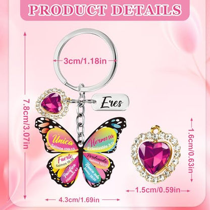 Spanish Christian Gifts for Women - Inspirational Religious Keychain Bible Verse Prayers Spiritual Gifts for Women