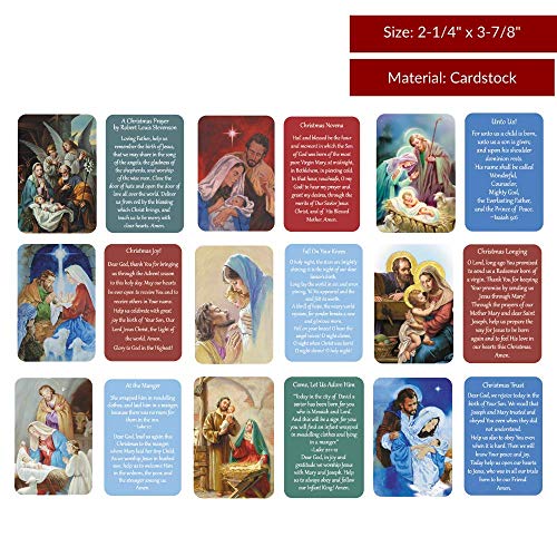 Christmas Prayers Wallet Card Assortment Bible Scripture, 54 Cards Per Pack