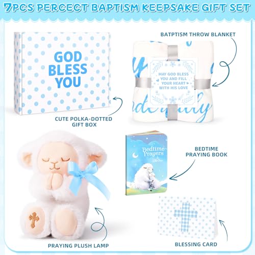 Baptism Gifts for Boys, Catholic Christening Gift Set for Baby Boys - color: BLUE