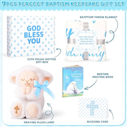 Baptism Gifts for Boys, Catholic Christening Gift Set for Baby Boys - color: BLUE