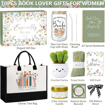 Book Lovers Gifts Set for Women Bookish Gifts, Book Club Gift for Readers - style: Book Lover