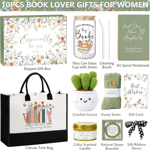 Book Lovers Gifts Set for Women Bookish Gifts, Book Club Gift for Readers - style: Book Lover