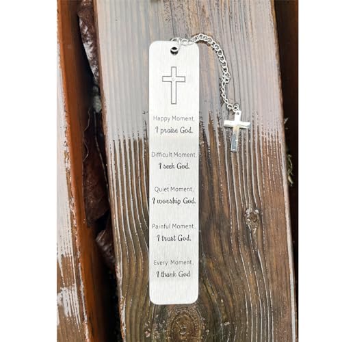 Bible Bookmarks Book Markers, Metal Christian Bookmark Gift Accessories (I Praise God) - style: I Praise God