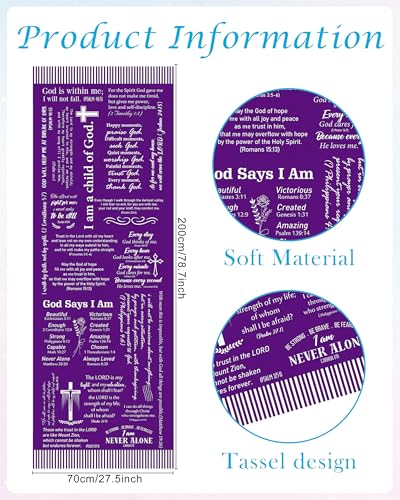 Bozidol Prayer Shawls and Wraps for Women - color: Purple 02