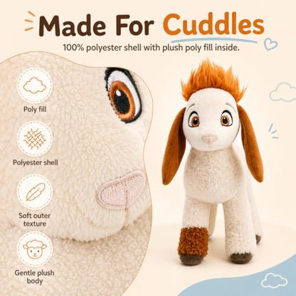 ANGEL STUDIOS | David Tali Plushie | Lamb Plush Toy | Cute Soft Stuffed Animal | Spiked Hair Detail | Self Standing 14 Inches