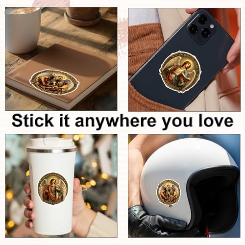 [3PCS] Archangel Michael St Michael Sticker, Catholic Stickers for Adults - color: Three Archangels Sticker