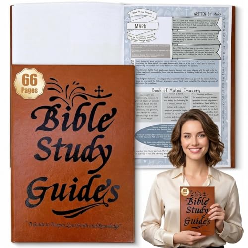 Bible Study Guide 66 Pages, Devotional Journal with Daily Scripture Quotes Journey Book, Prayer Journal, The Bible in a Year Devotional, Christian Bibles Study Guides for Women
