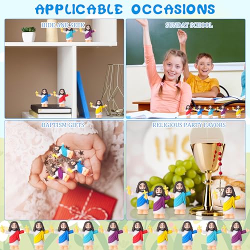 Barydat 50 Pcs Little Jesus Figures Bulk Mini Jesus Figurine Toys
