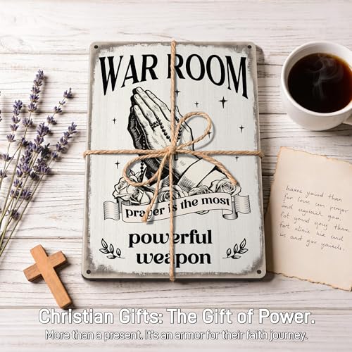 Christian Wall Art Prayer is The Most Powerful Weapon Sign 8x12 Inch - color: Prayer Powerful