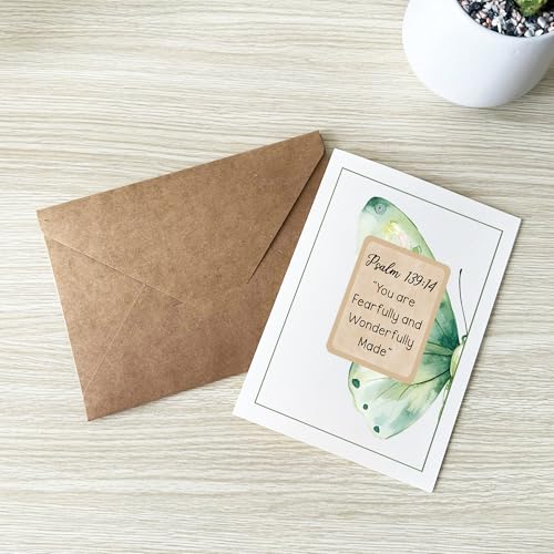 You Are Fearfully and Wonderfully Made Card Christian Encouragement Cards Psalm 139:14 Bible Verse Heartfelt Faith Affirmation Gift for Friend Bestie Mom Daughter Family Coworker - color: You Are Fearfully Psalm 139:14