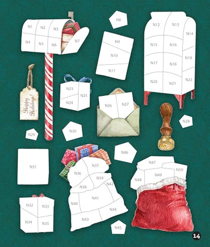 Brain Games - Sticker by Number: Christmas (24 Images to Sticker - Watercolor Tree Cover): Includes 2 Foil Sticker Sheets to Complete Each Image!