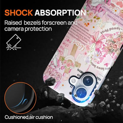 Magnetic Case for iPhone 17, Compatible with Magsafe PC Hard Shell & Silicone Inner Bumper Anti-Scratch Full-Body Cover Shockproof Slim Design Retro Newspaper Collage Religious Jesus - color: Retro Newspaper Collage Religious Jesus, size: iPhone 17