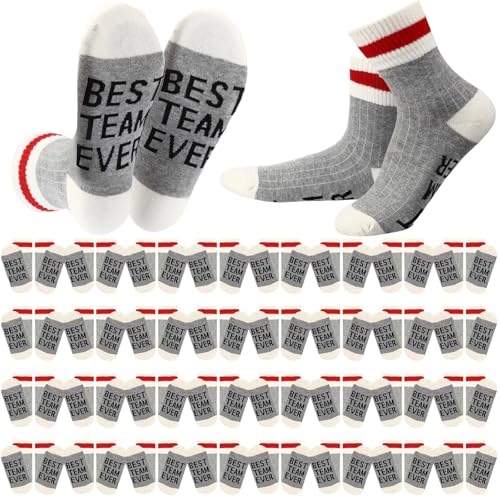 Glitopper 36 Pairs Best Team Ever Gift Socks Bulk for Employee - color: Grey