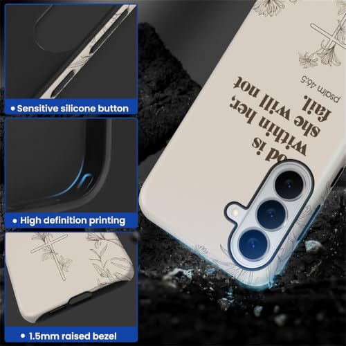 Compatible with Samsung Galaxy S26 Plus Full Body Matte Case Hard Shell Shockproof Screen Lens Protection for Girl Boy Cute Pattern Christian Bible Verse Religious Scripture Jesus - color: Christian Bible Verse Religious Scripture Jesus, size: Samsung Gal