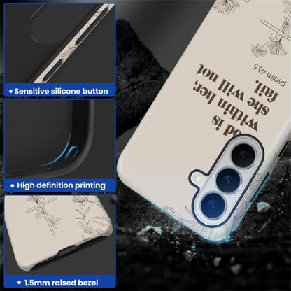 Compatible with Samsung Galaxy S26 Plus Full Body Matte Case Hard Shell Shockproof Screen Lens Protection for Girl Boy Cute Pattern Christian Bible Verse Religious Scripture Jesus - color: Christian Bible Verse Religious Scripture Jesus, size: Samsung Gal