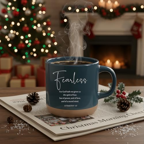 Potchen 18 Pcs Christian Church Gift 13oz Coffee Mug Journal Pen, Black - color: Retro Black, size: Bible