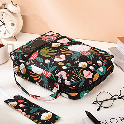 Laumoi Bible Cover Case for Women 10'' Flower Bible Holder Case Large Religious Carrying Bag for Women Study Christian Book Gift (Fresh Flower) - style: Fresh Flower