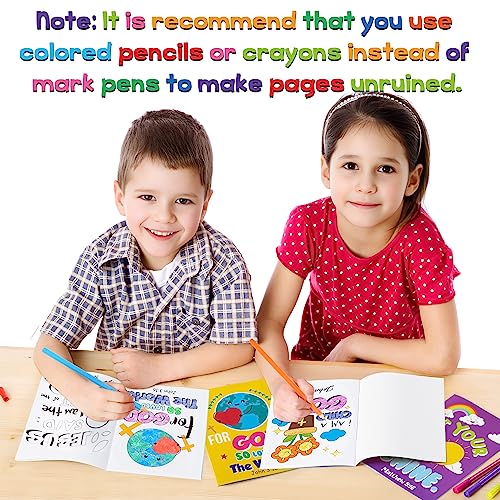 24Pcs Bible Coloring Books Religious Theme DIY Color-in Pages - color: A-bible Style ①