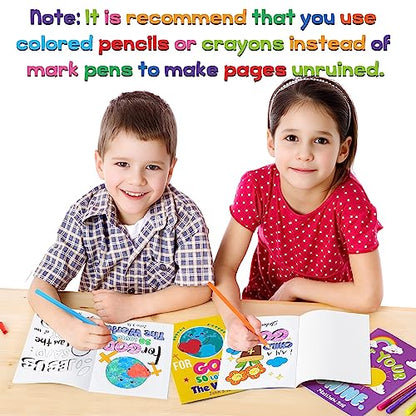 Dvbonike 72Pcs Bible Coloring Books Religious Theme DIY Color-in Pages - color: A-Bible Style ① (72Pcs)