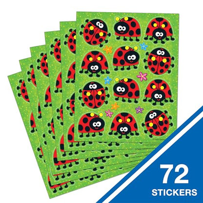 Carson Dellosa 72 Ladybug Stickers for Kids, 6 Sheets of Lady Bug Incentive - style: Ladybugs