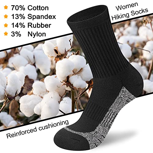 cuangya Women Crew Socks Athletic Cushioned Running Hiking 3-5 Pairs - color: 5 Pairs Classic Retro, size: 10-12