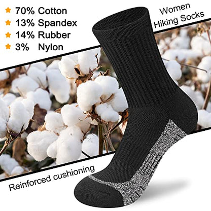 cuangya Women Crew Socks Athletic Cushioned Running Hiking 3-5 Pairs - color: 5 Pairs Classic Retro, size: 8-10