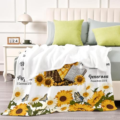 Customized Blankets with Name Personalized Baby Blankets Sunflower Blanket Soft Fleece Bed Throw Blanket for Boys Girls Toddlers Birthday Christmas - color: Design14