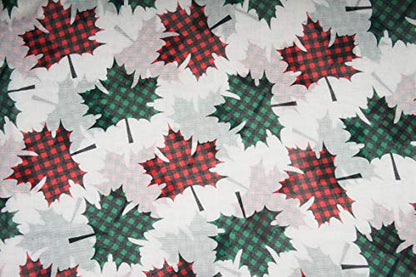 VIVIAN & VINCENT Gift Wrapped Fall Winter Soft Lightweight Holiday Sheer Infinity Christmas Scarf for Women Girls - color: Plaid Maple Leaf Red and Green