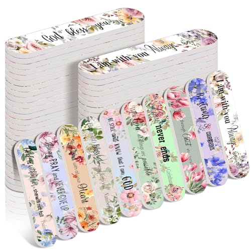 100 Christian Gifts for Women Bulk Floral Religious Nail Files - style: Lively