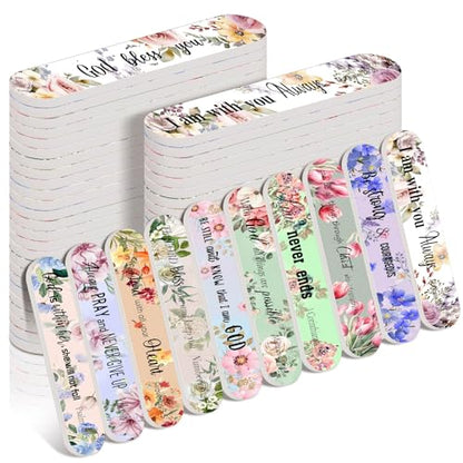 100 Christian Gifts for Women Bulk Floral Religious Nail Files - style: Lively