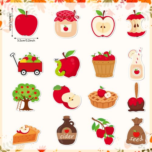 BeYumi Fall Apple Picking Sticker - 1000Pcs Fall Stickers 2 Rolls for Kids - style: Apple Harvest