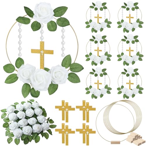 Sintuff 72 Pcs Baptism Table Centerpieces Decorations, Gold - color: Gold