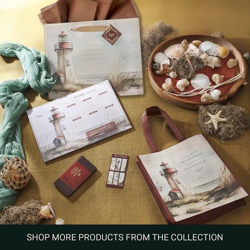 Christian Art Gifts Large Gift Bag with Tissue Paper, I Will Carry You - color: Carry You Lighthouse/Multicolor, style: Large Landscape