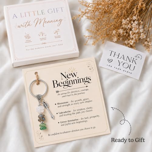 Crystal Keychain Gifts For Women, Friend, Coworker, Daughter, Mom, Faith - color: New Beginning