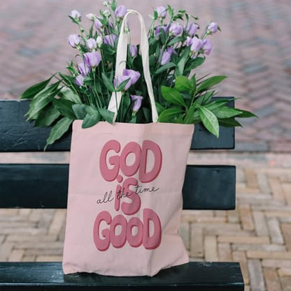 Preppy Coquette Pink Tote Bag, Trendy Shoulder Canvas Tote Bags, Durable Reusable Grocery Bag for Shopping and Travel - color: Red God