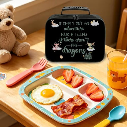Fantasy Pink Green Dragon Insulated Lunchbox Bag - color: Dragon