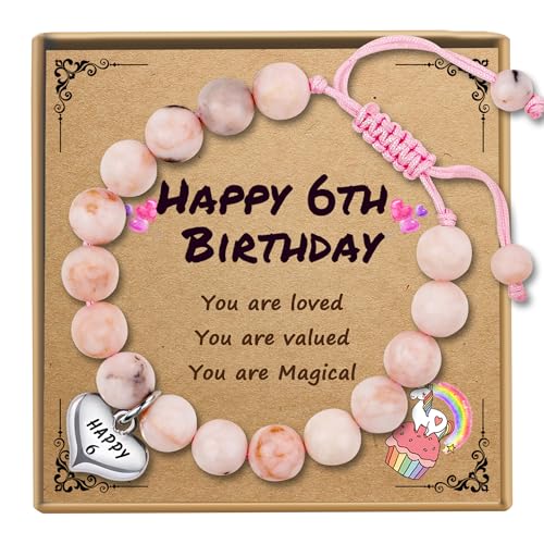Sereney Birthday Gifts for Girls, 1-16 Year Old Girl Birthday Bracelet Gift - style: 6th Bday
